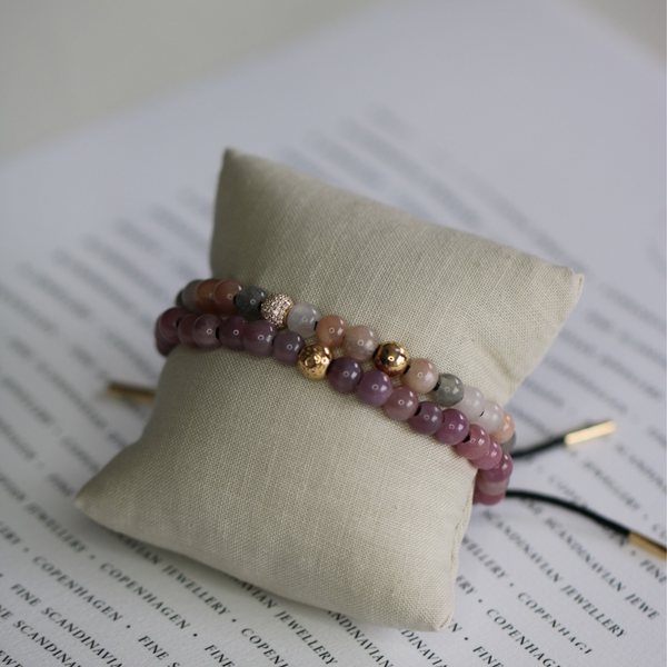 Inner Peace Hjerte Chakra Diamant armbånd - 18kt Rødguld