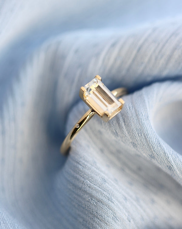Nord White ring turned - 18kt Rødguld
