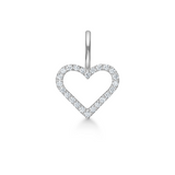 Symbols Open Heart diamant vedhæng - 18kt Hvidguld