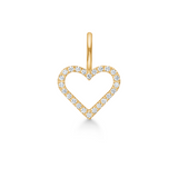 Symbols Open Heart diamant vedhæng - 18kt Rødguld