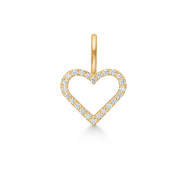 Symbols Open Heart diamant vedhæng - 18kt Rødguld