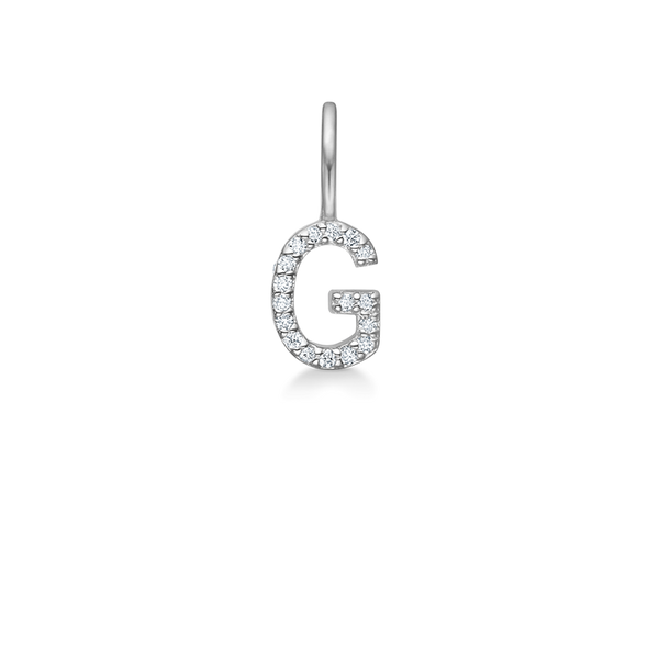 My G diamant vedhæng - 18kt Hvidguld