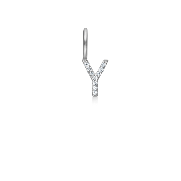 My Y diamant vedhæng - 18kt Hvidguld