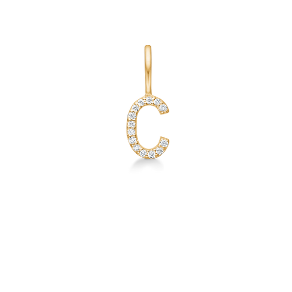 My C diamant vedhæng - 18kt Rødguld