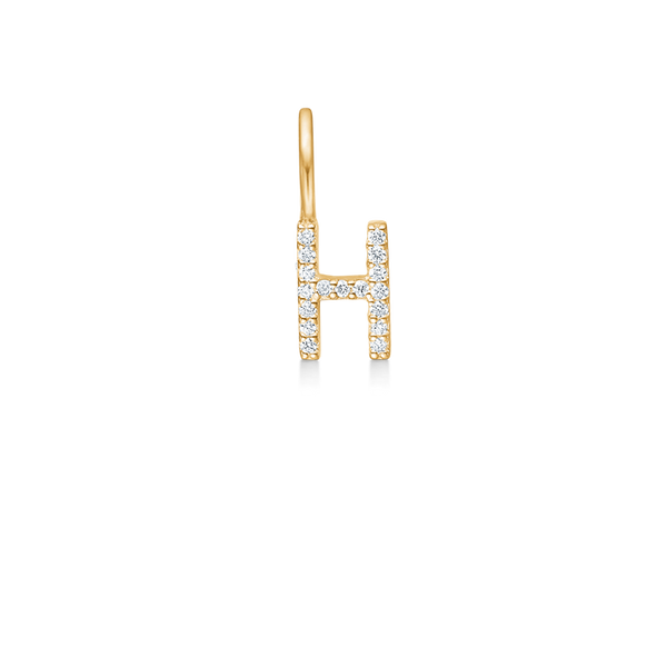 My H diamant vedhæng - 18kt Rødguld