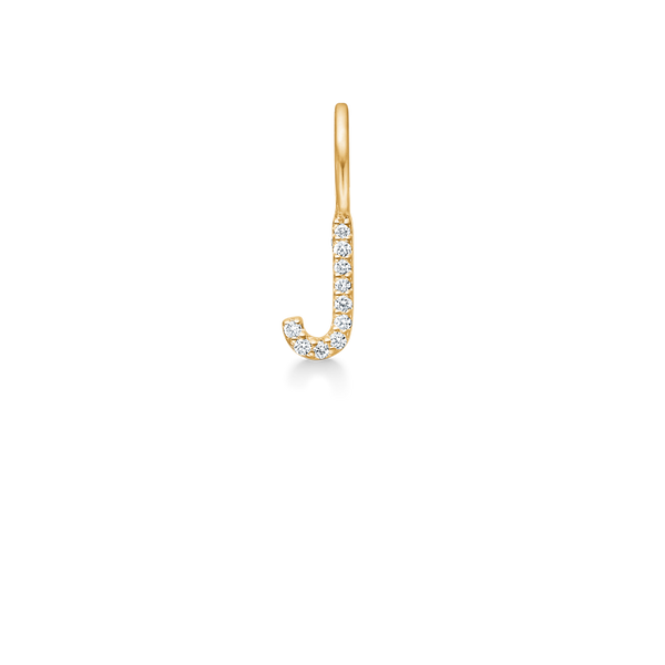 My J diamant vedhæng - 18kt Rødguld