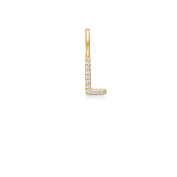 My L diamant vedhæng - 18kt Rødguld