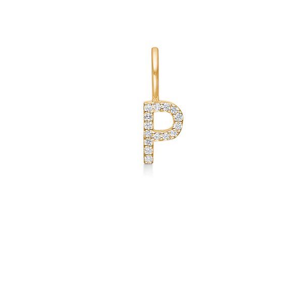 My P diamant vedhæng - 18kt Rødguld