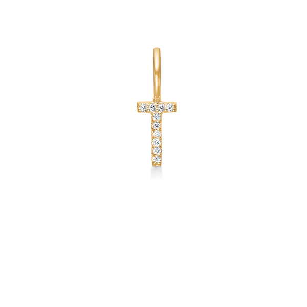 My T diamant vedhæng - 18kt Rødguld