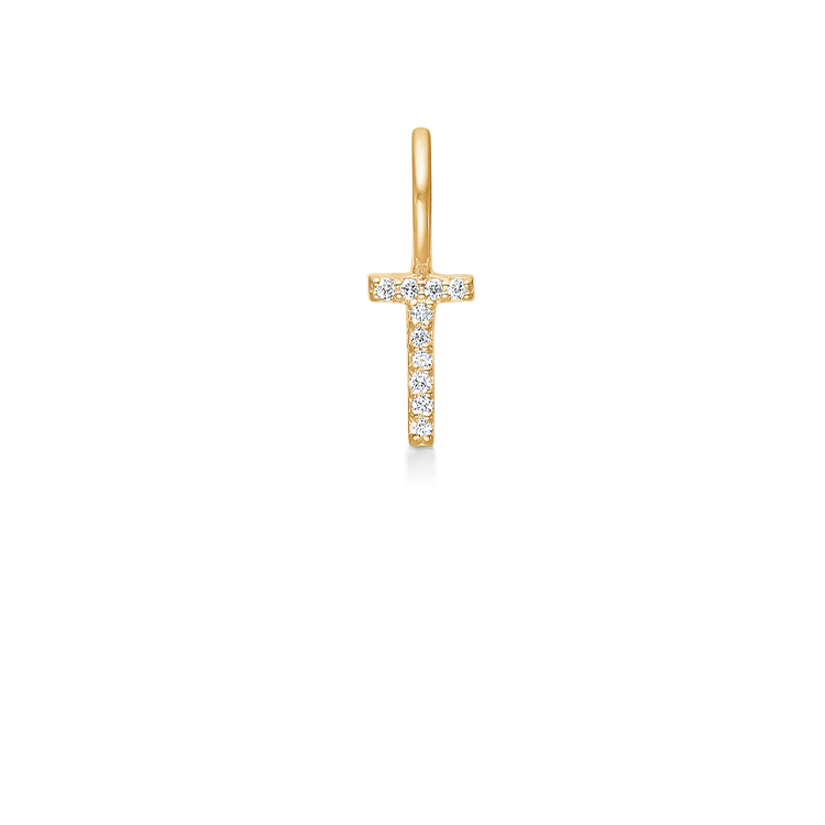 My T diamant vedhæng - 18kt Rødguld