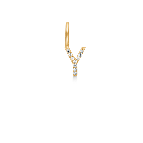 My Y diamant vedhæng - 18kt Rødguld
