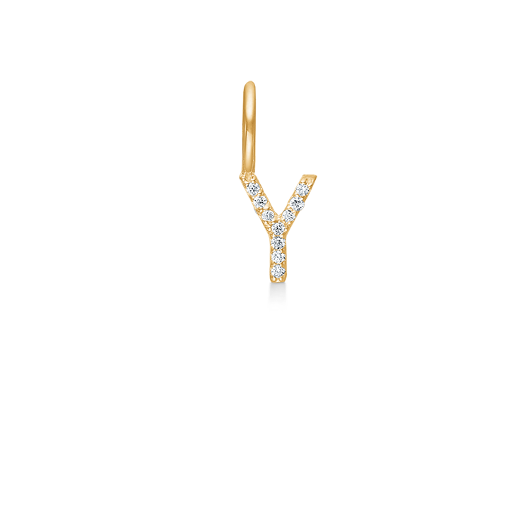 My Y diamant vedhæng - 18kt Rødguld