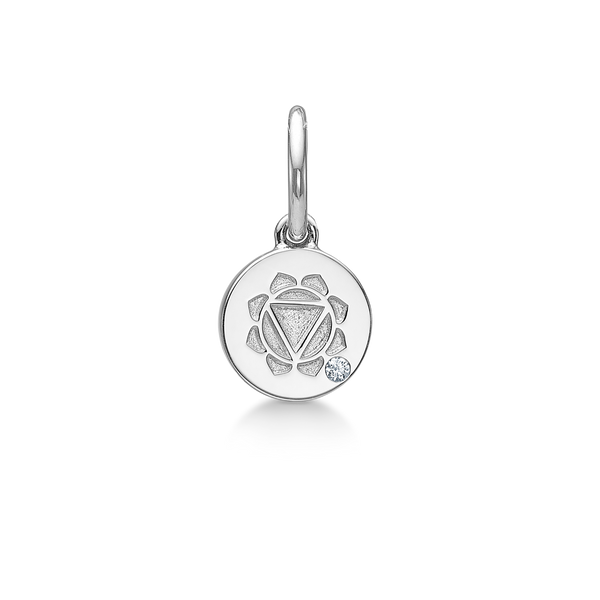 Inner Peace Solar Plexus Chakra vedhæng - 18kt Hvidguld