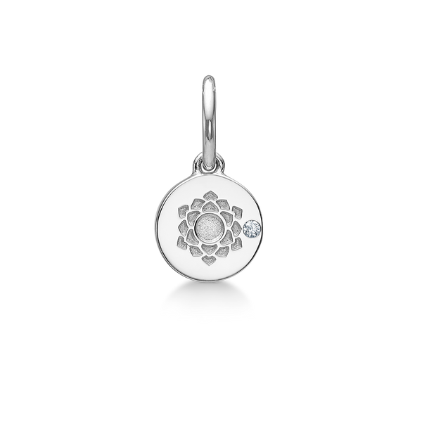 Inner Peace Kronechakra vedhæng - 18kt Hvidguld