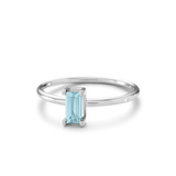 Nord Blue ring S turned - 18kt Hvidguld