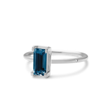 Nord London Blue ring turned - 18kt Hvidguld