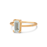 Nord Blue ring turned - 18kt Rødguld