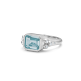 Orbit Octagon ring - 18kt Hvidguld