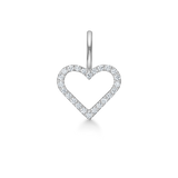 Symbols Open Heart diamant vedhæng - 18kt Hvidguld
