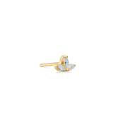 Inner Peace Lotus diamant ørestik - 18kt Rødguld